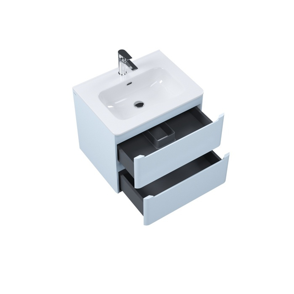 Тумба с умывальником IDDIS Edifice, подвесная, 60 см, голубой, EDI60B0i95K