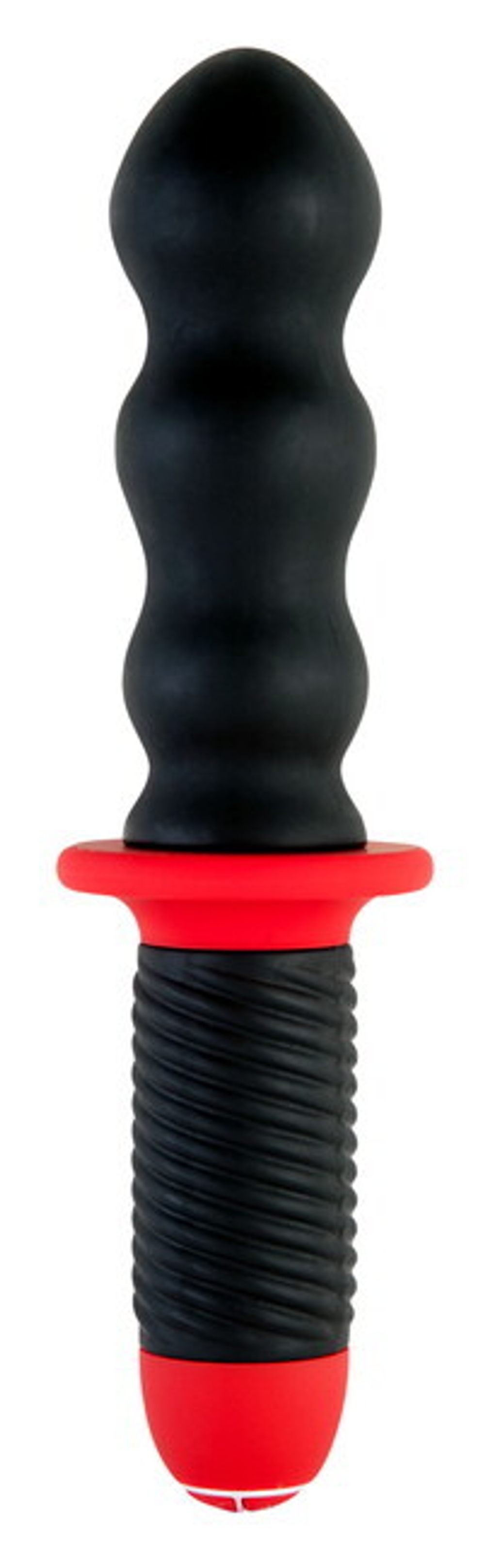 Вибратор с двумя моторами Black & Red (10 режимов) (Цвет: черный с красным)