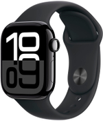 Apple Watch Series 10, 46 мм, алюминий цвета «Чёрный оникс», спортивный ремешок