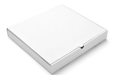 Коробка для пиццы 450х450х40 мм., (50 шт.), Микрогофра, Белая