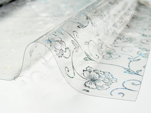 Клеенка прозрачная с принтом шир 1,4м (рул/25м)