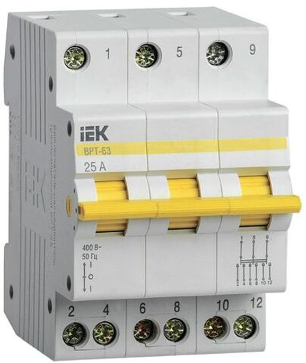 Выключатель-разъединитель трехпозиционный 3п ВРТ-63 25А KARAT IEK MPR10-3-025