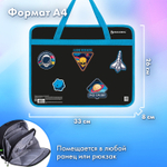 Папка на молнии с ручками BRAUBERG А4 1 отделение пластик 80 мм "Open space" (3 штуки в упаковке)
