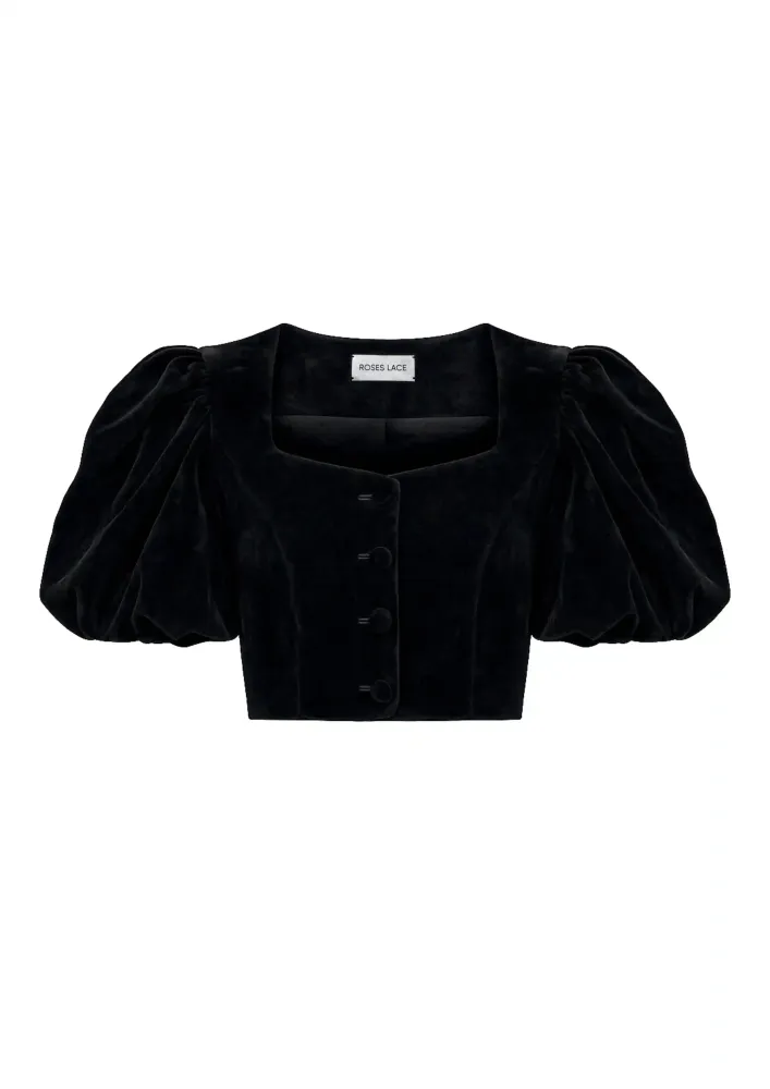 Chanelle, топ из черного бархата