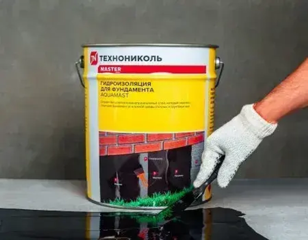 Мастика гидроизоляционная битумная для фундамента Технониколь AquaMast, 3 кг