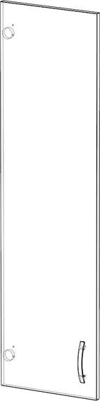 Дверь верхняя средняя из ЛДСП Стандарт-Pro ясень шимо темный