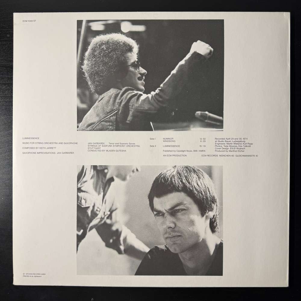 Keith Jarrett / Jan Garbarek ‎– Luminessence (Германия 1975г.) ECM