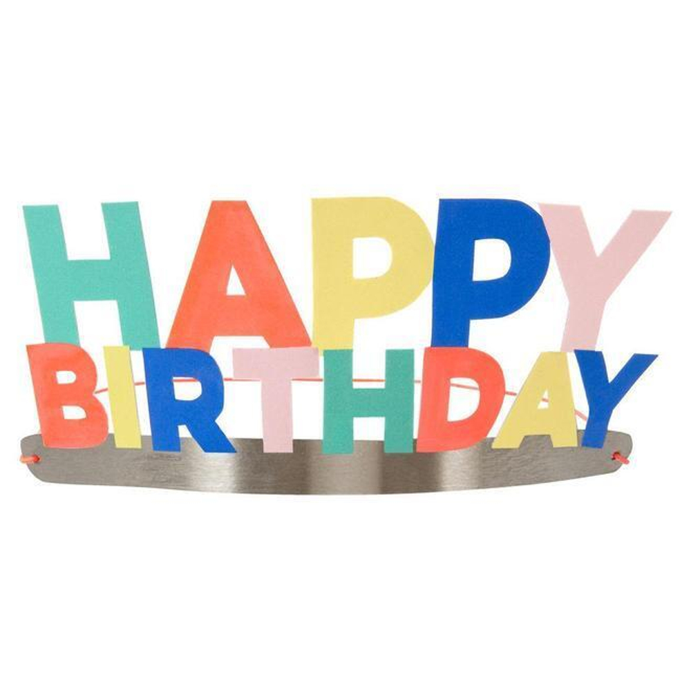Ободок "Happy Birthday" 8 шт.