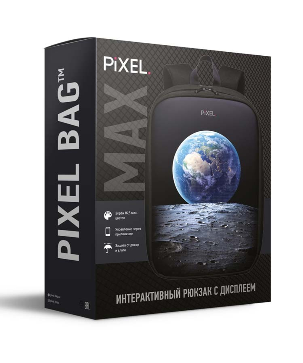 Рюкзак с дисплеем Pixel MAX 2.0 - Red Line (бордовый)