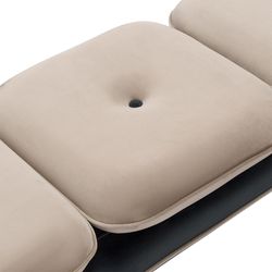 Банкетка Pea, велюр, бежевая/темно-серая