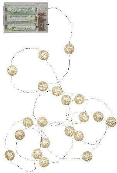 Гирлянда Marble balls Мраморные шарики, на батарейке, цвет шариков - серебро (726-32)