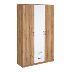 Шкаф гардеробный 1200 Сеул (дуб кельтик/белый), МФ 1+1
