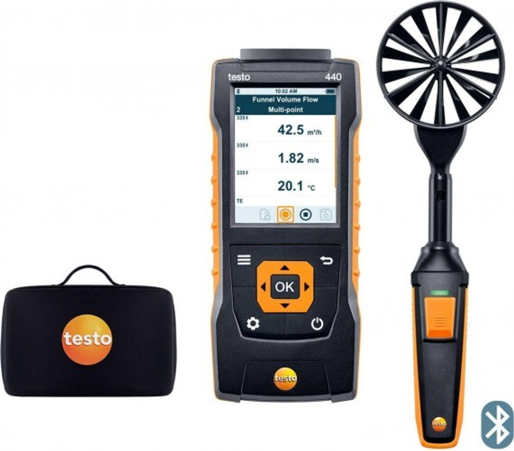 Комплект с крыльчаткой 100 мм с Bluetooth Testo 440 (0563 4403) 0563 4403
