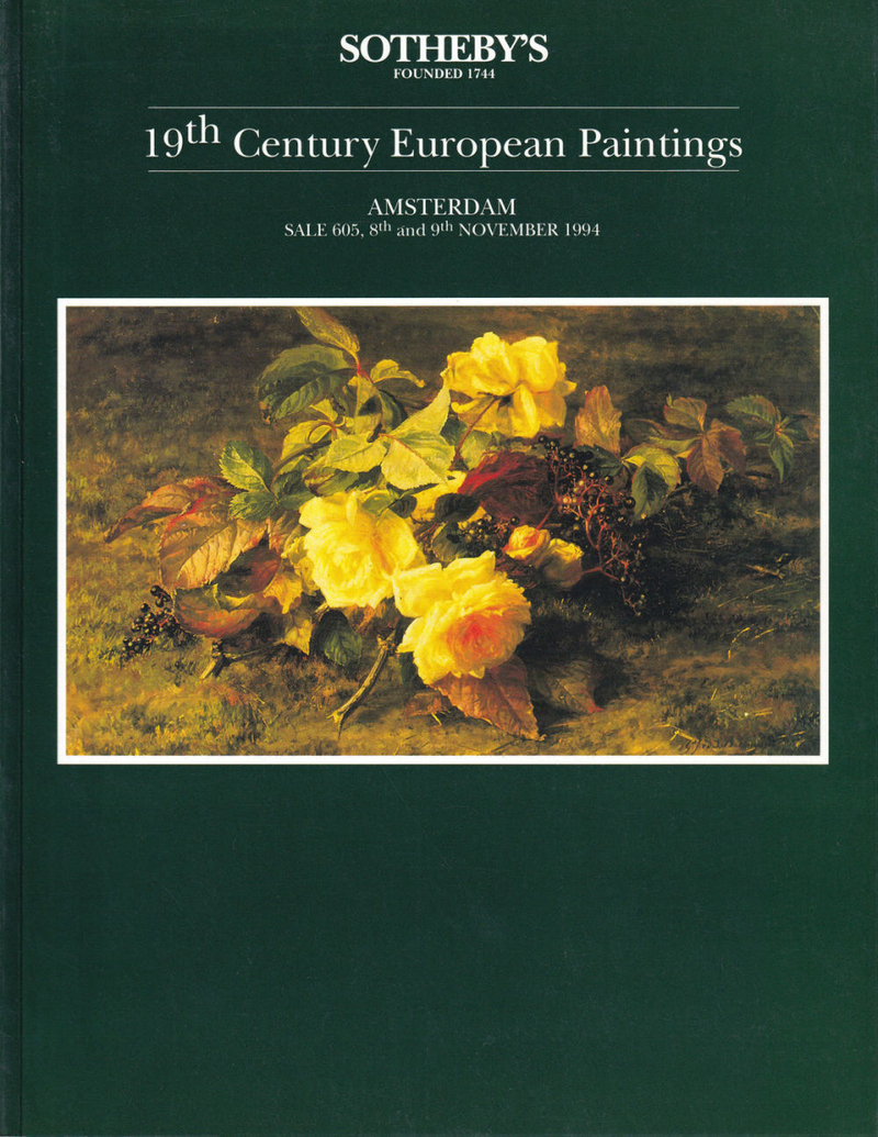 Каталог аукциона Sotheby’s, Амстердам, Европейская живопись XIX века от 8-9 ноября 1994 года
