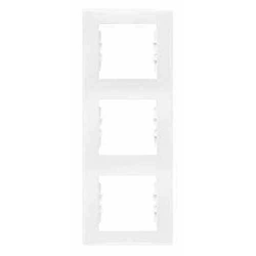Рамка трехместная вертикальная SEDNA белый Schneider Electric