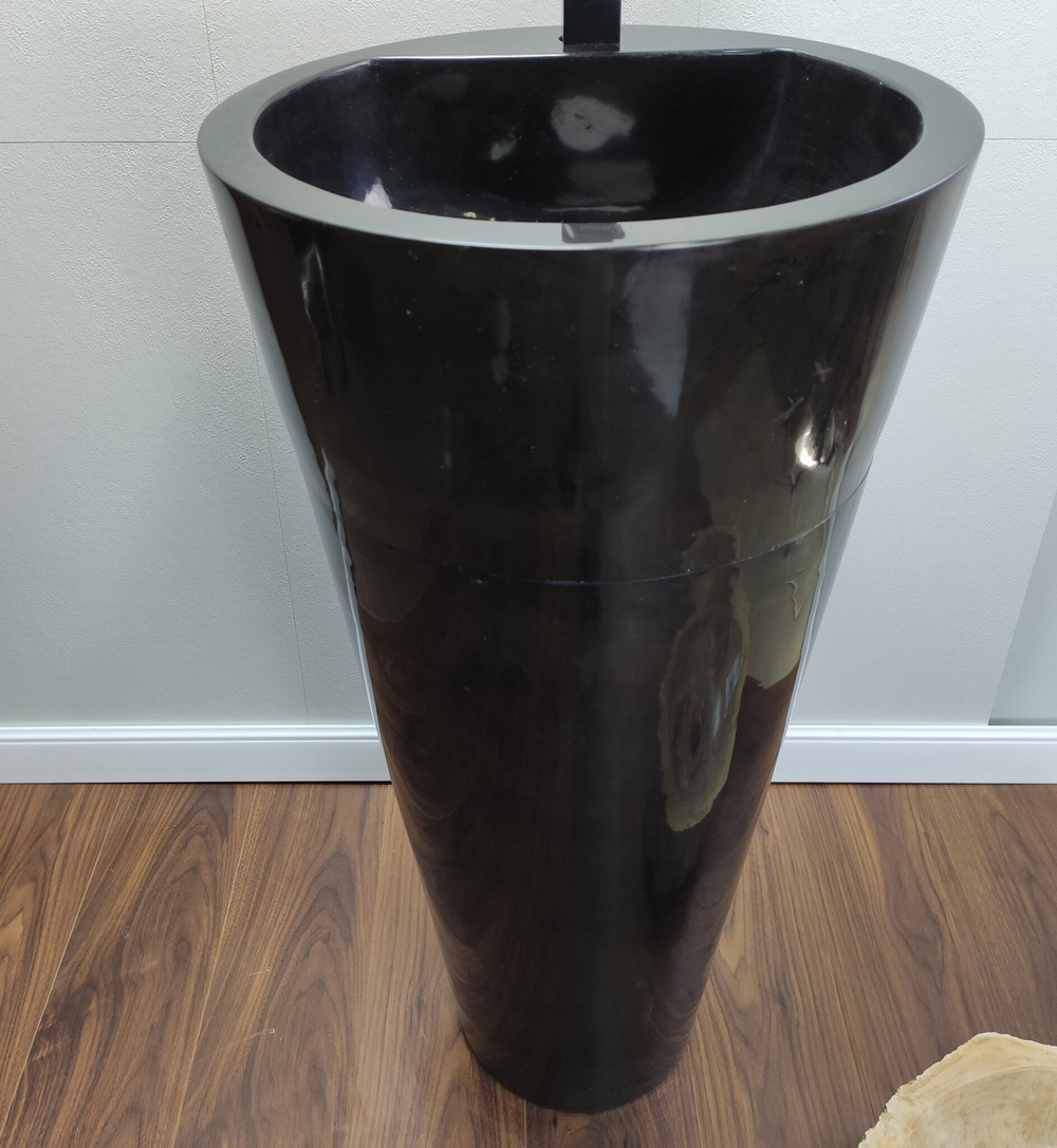 Раковина напольная из мрамора Black MN-61363 (45*45*90)
