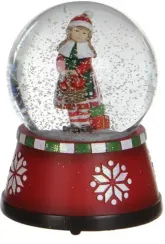 Снежный музыкальный Шар Девочка 10*10*14.7 см. (167388)