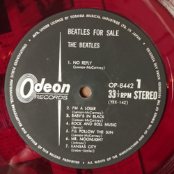 Винтажная виниловая пластинка LP The Beatles For Sa le (Japan 1968) (No Obi) (Red Wax Vinyl) Mr. Moonlight