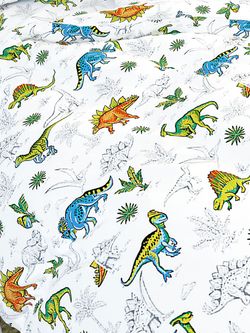 Простынь на резинке Сказка "Динозавры" 140х200 см, перкаль
