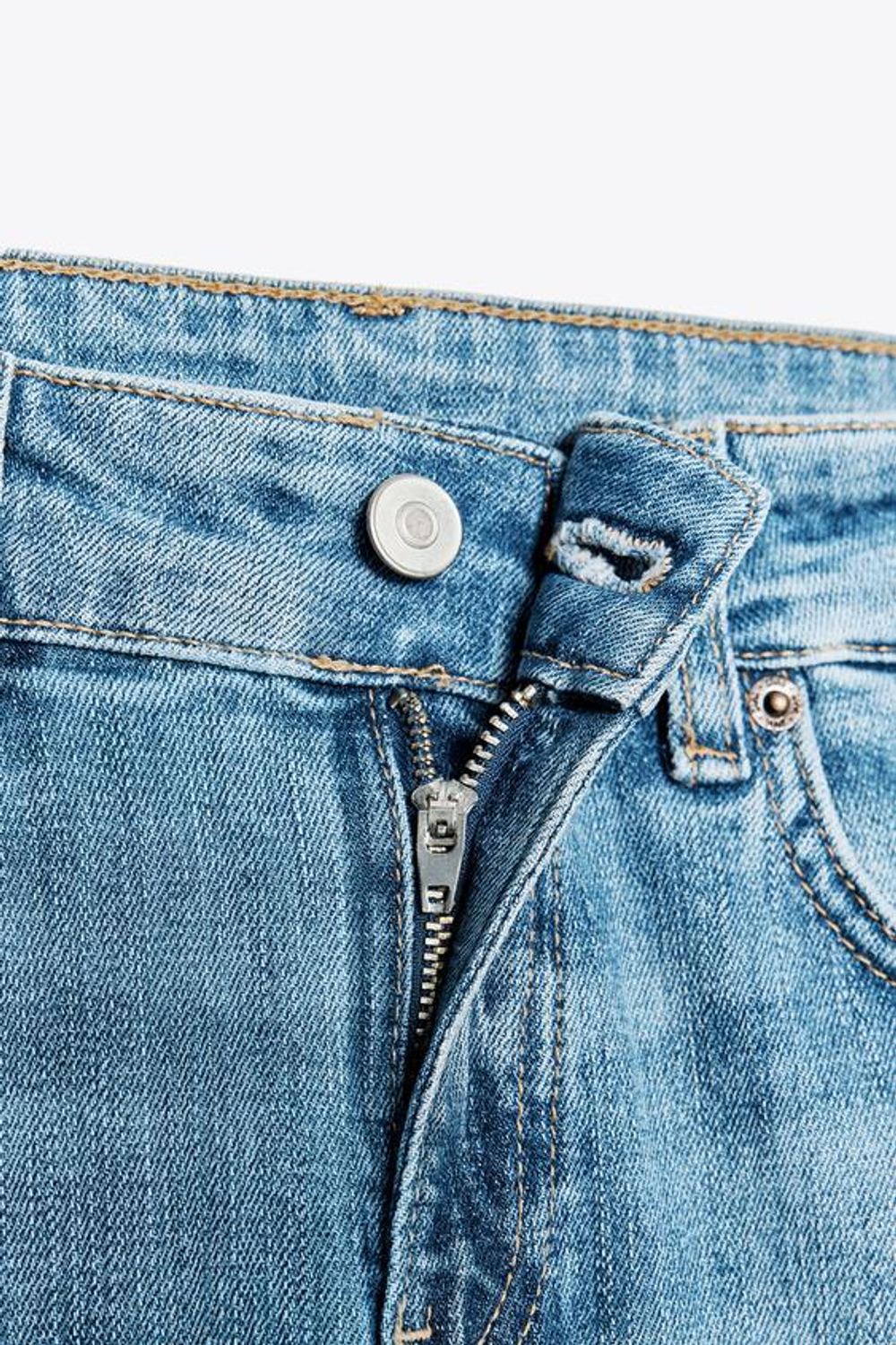 ZARA ДЖИНСЫ СВОБОДНОГО КРОЯ С НИЗКОЙ ПОСАДКОЙ, СИНИЙ