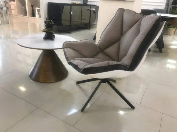 Журнальный столик Verdo Ø70х46 см, белая керамика