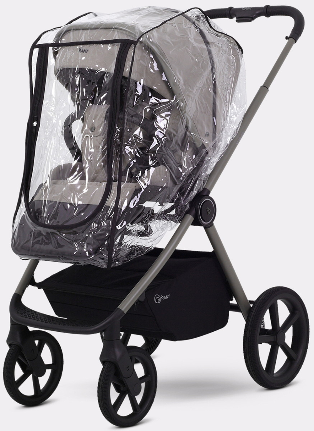 Детская коляска Rant Teo Soft 3 в 1 с автокреслом Aster Zero Black Cloud