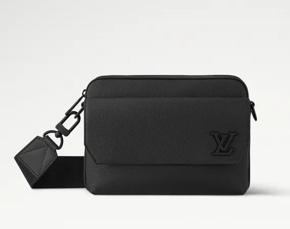 Мужской мессенджер Louis Vuitton Fastline из яловой кожи, черный