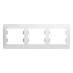 GLOSSA 3-постовая РАМКА, горизонтальная, БЕЛЫЙ