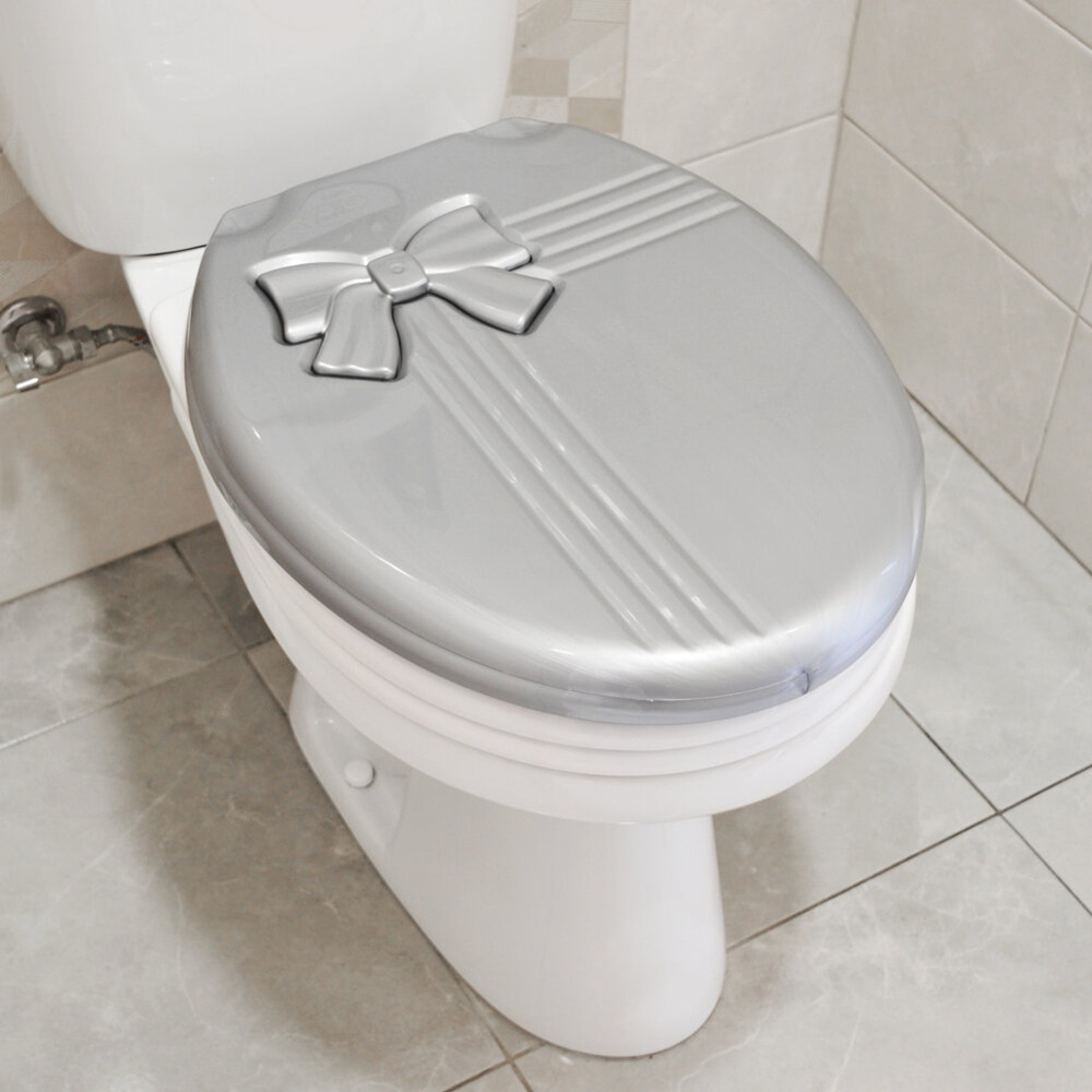 Сиденье для унитаза "Комфорт Люкс" серебристый перламутр/серебристый перламутр