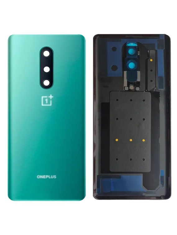 Задняя крышка для OnePlus 8 зеленая матовая (Glacial Green) со стеклом камеры