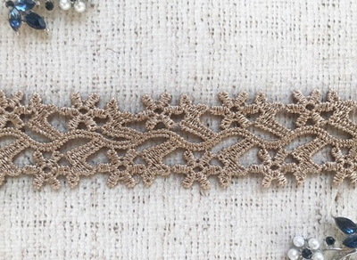 Кружево плетеное, ш. 3,5 см, бежевый