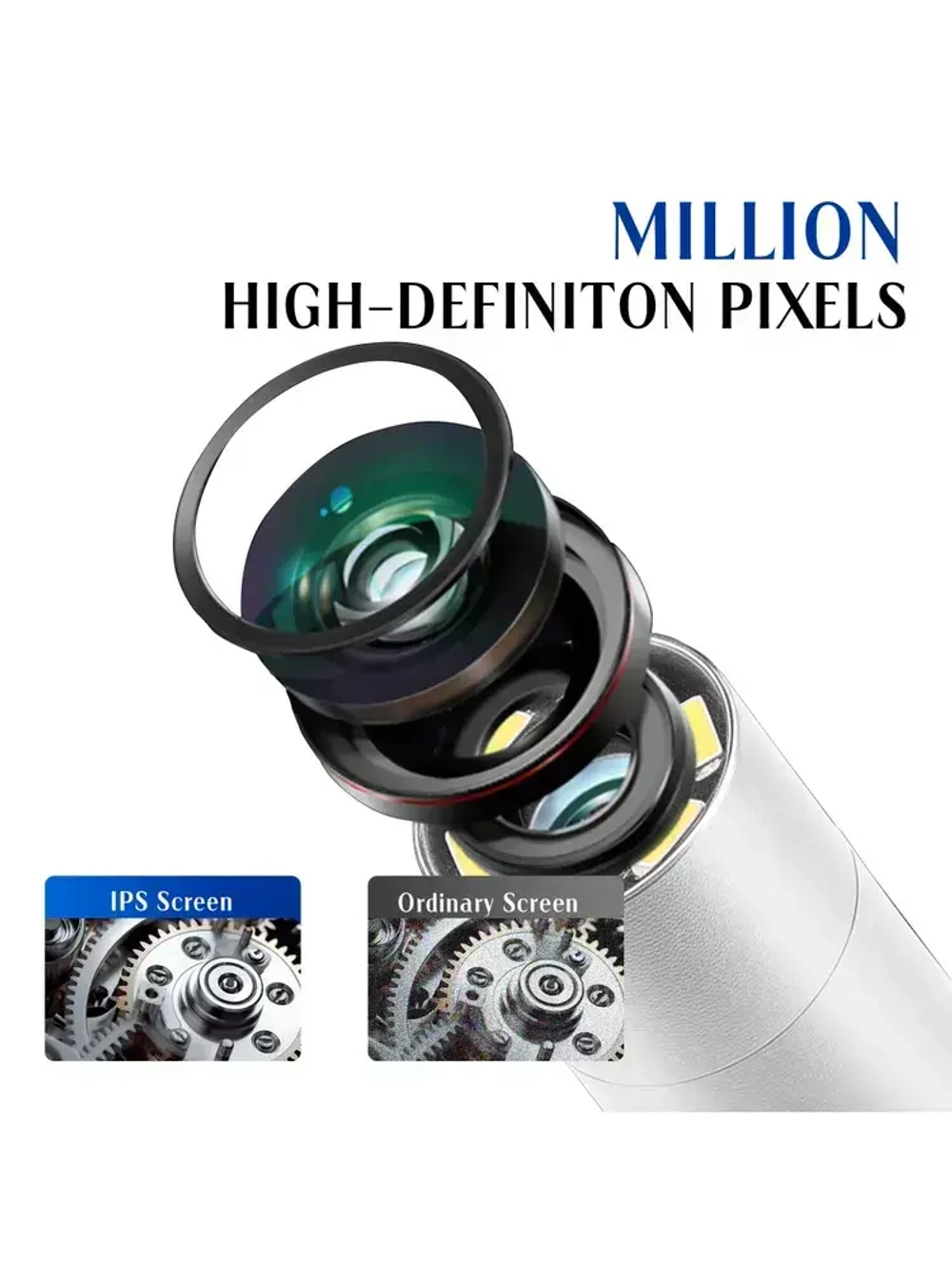 Поворотный эндоскоп 6 мм с Дисплеем /автомобильная камера /Бороскоп