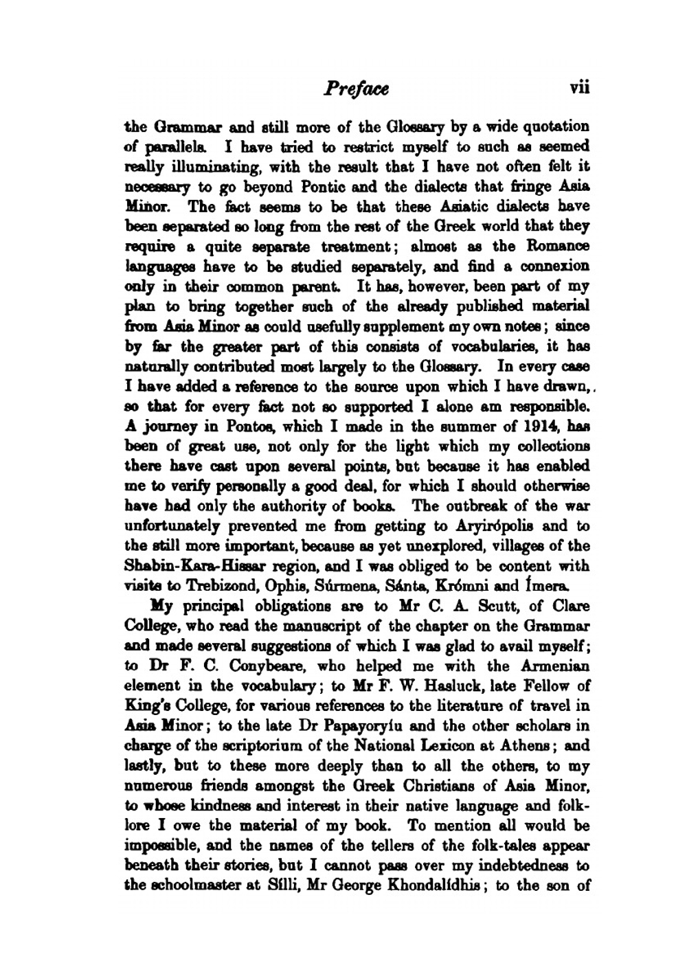 Modern Greek in Asia Minor. A Study of the Dialects of Sili, Cappadocia and Phárasa, with Grammar, Texts, Translations and Glossary | Richard McGillivray Dawkins