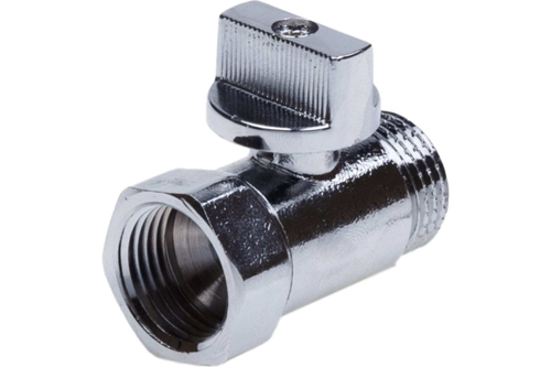 Кран шаровый для стир. машин мини хром ВН 1/2