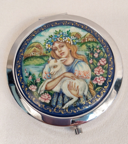 Ручное зеркало "Аленушка"  (худ. Белова)