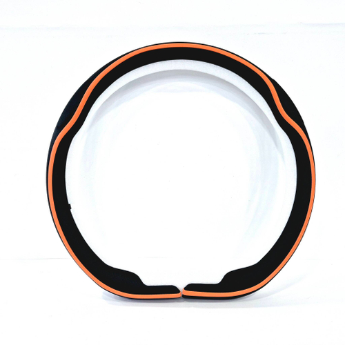 7021 / Оплётка на руль, чёрный с оранжевой полосой (Ω), 7021 размер M, серия универсал (1 шт.)