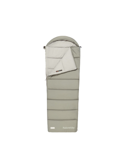 Спальный мешок Naturehike CNK2350WS023 MS300 с капюшоном, зеленый, молния справа