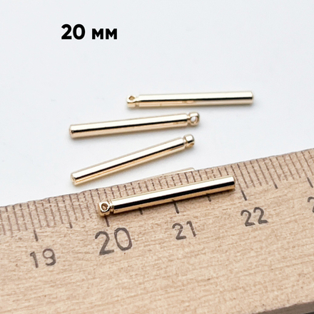 Подвеска Палочка, цвет золото, размер 20*2 мм, цена за 1 шт
