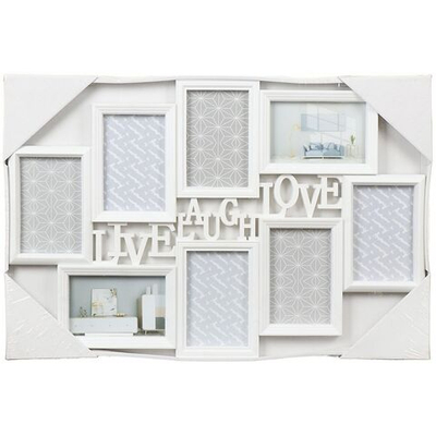 Фоторамка-коллаж на 8 фото, 40х60 см, фото 10х15 см, бел, Y4-3512