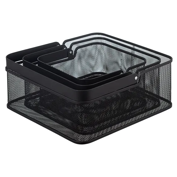 Корзина для хранения квадратная ferrant, 20,3х20,3х11,5 см, черная
