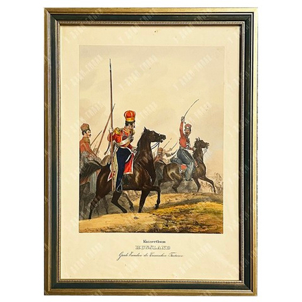 Монтен Д., Эккерт Г. А. Офицеры Лейб-гвардии Крымско-Татарского эскадрона. Литография, 1840