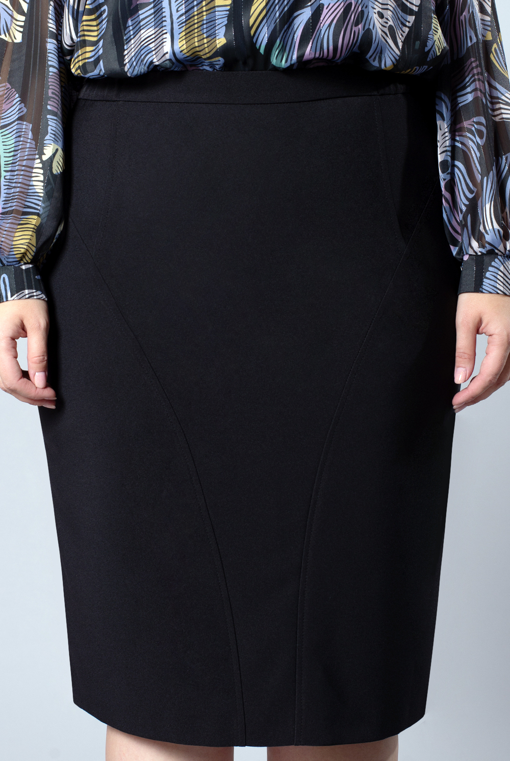 Юбка прямая 1140он-65, черный #70Ч011140он-65