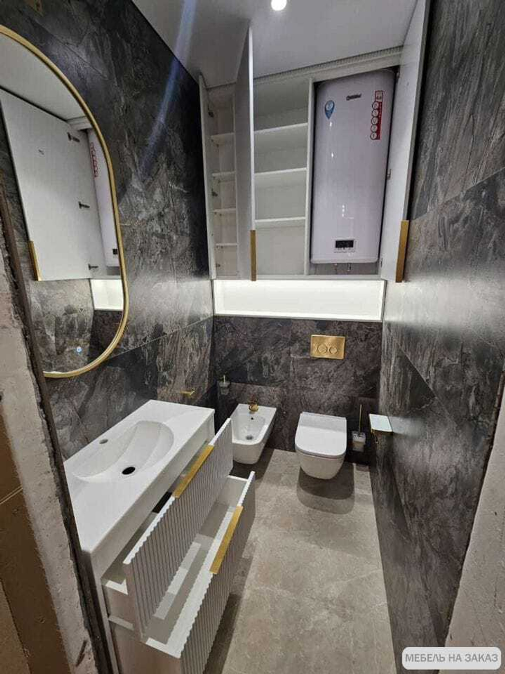 Шкаф и тумба в ванную на заказ