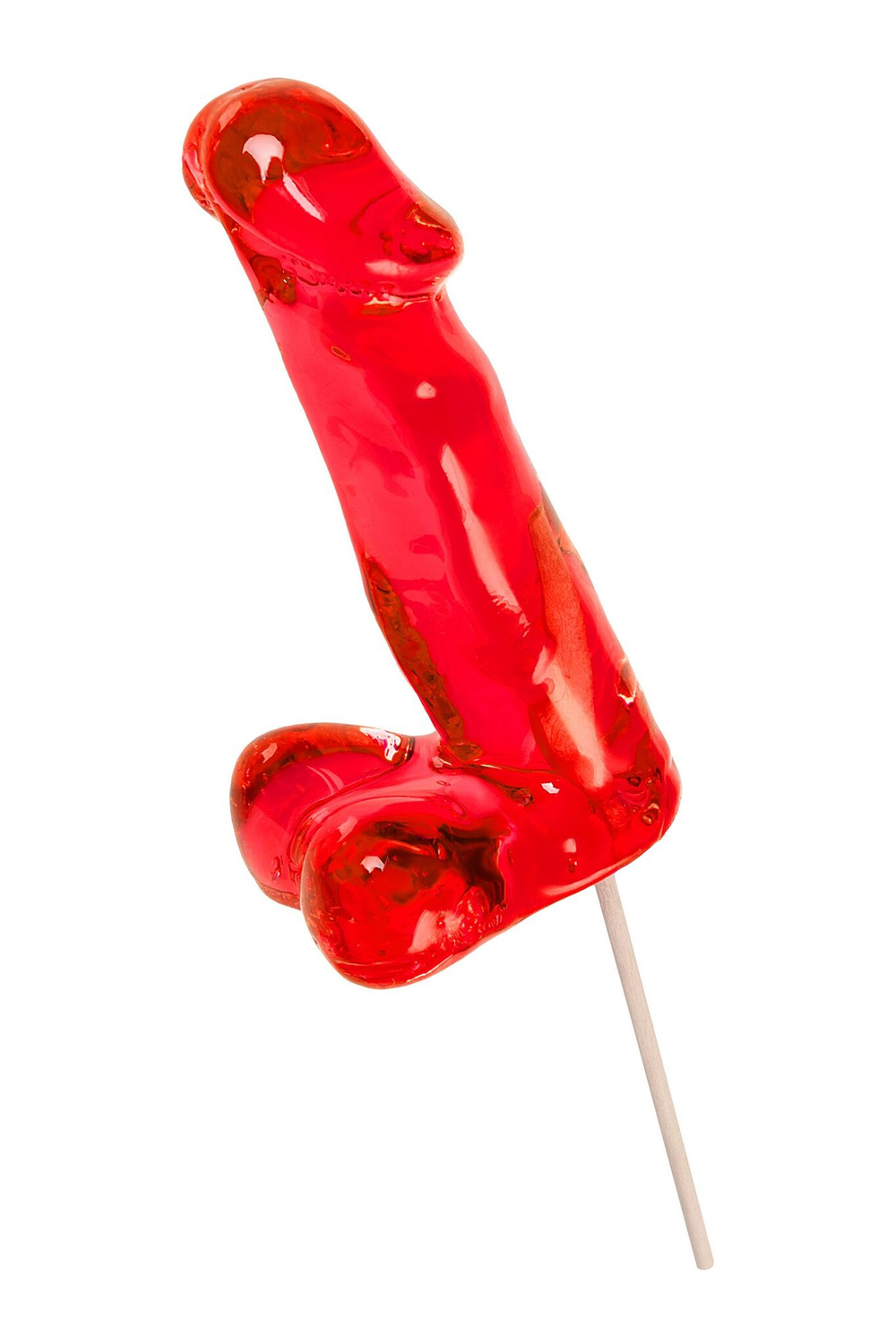 Красный леденец в форме члена со вкусом виски - 173 гр. (Цвет: красный)