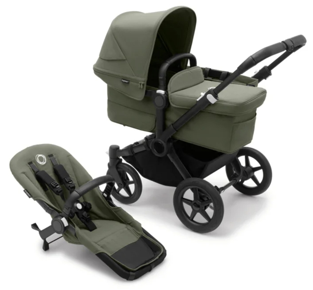 Коляска Bugaboo Donkey 5 Mono Complete 2 в 1 Black/Forest Green-Forest Green