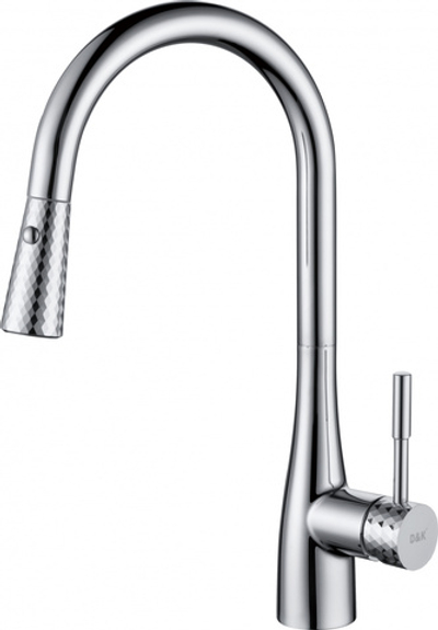 Смеситель для кухни с выдвижной лейкой DK Rhein.Schiller DA1462501C