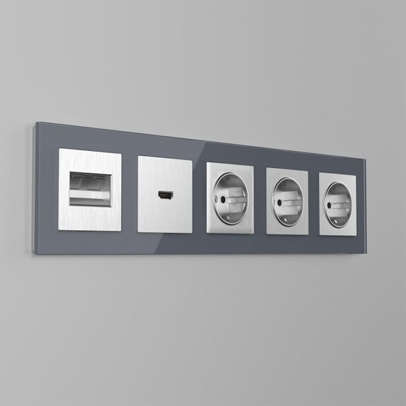 Рамка на 5 постов Werkel Favorit серый W0051115 4690389160165