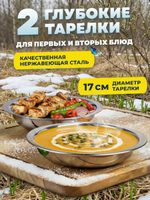 Набор посуды туристический черный с приборами