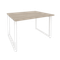 Onix Стол переговорный O.MO-PRG-1.2 Дуб Аттик/Металл Белый 1180*980*750