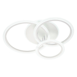 Потолочный светодиодный светильник 85Вт, 6134Лм, 3000-6000К, Ra>80,  плавная регулировка мощности, изменение цветовой температуры, ночник,  металл/акрил, белый